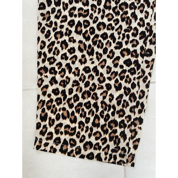 Ann Taylor Loft Sleepwear Pajamas Animal Print Loungewear Brown - Picture 7 of 11